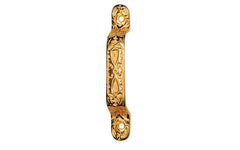 Solid Brass Eastlake-Style Handle ~ Non-Lacquered Brass