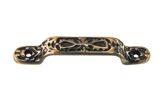 Solid Brass Eastlake-Style Handle ~ Antique Brass Finish