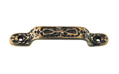 Solid Brass Eastlake-Style Handle ~ Antique Brass Finish