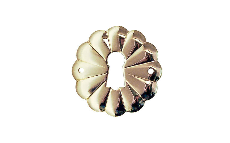 Stamped Brass Keyhole ~ Polished Nickel Finish