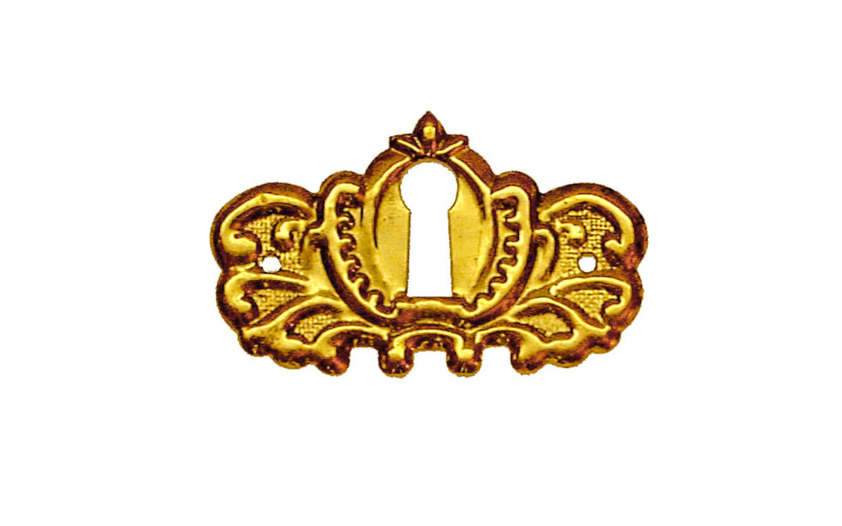 Stamped Brass Keyhole ~ Non-Lacquered Brass (will patina naturally over time)