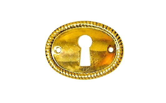 Stamped Brass Horizontal Oval Keyhole