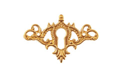 Solid Brass Elegant Keyhole ~ Non-Lacquered Brass (will patina naturally over time)
