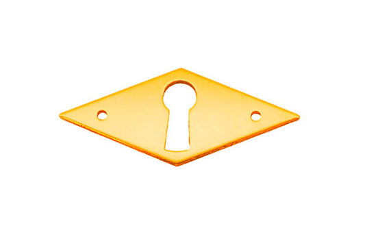 Solid Brass Diamond-Shaped Keyhole ~ Non-Lacquered Brass (will patina naturally over time)