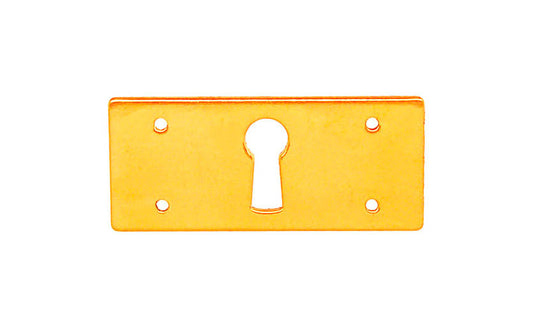 Solid Brass Rectangle Keyhole ~ Non-Lacquered Brass (will patina naturally over time)