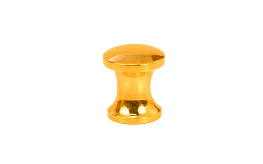 Solid Brass Mini Knob ~ 3/8" Diameter ~ Non-Lacquered Brass (will patina naturally over time)