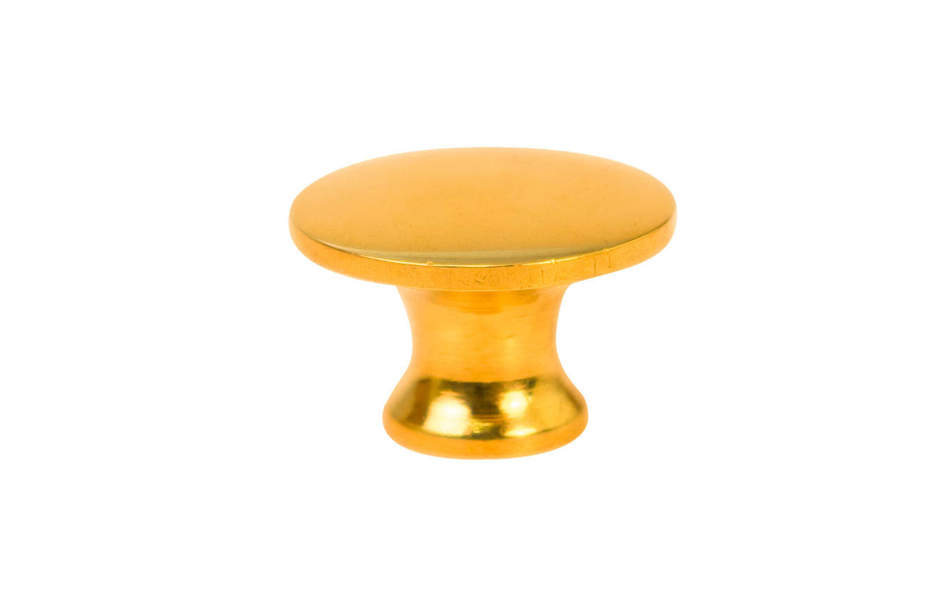 Solid Brass Flat-Top Mini Knob ~ 3/4