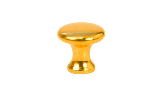 Solid Brass Mini Knob ~ 5/8" Diameter ~ Non-Lacquered Brass (will patina naturally over time)