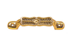 Eastlake-Style Handle ~ 3-1/8" On Centers ~ Non-Lacquered Brass (will patina naturally over time)