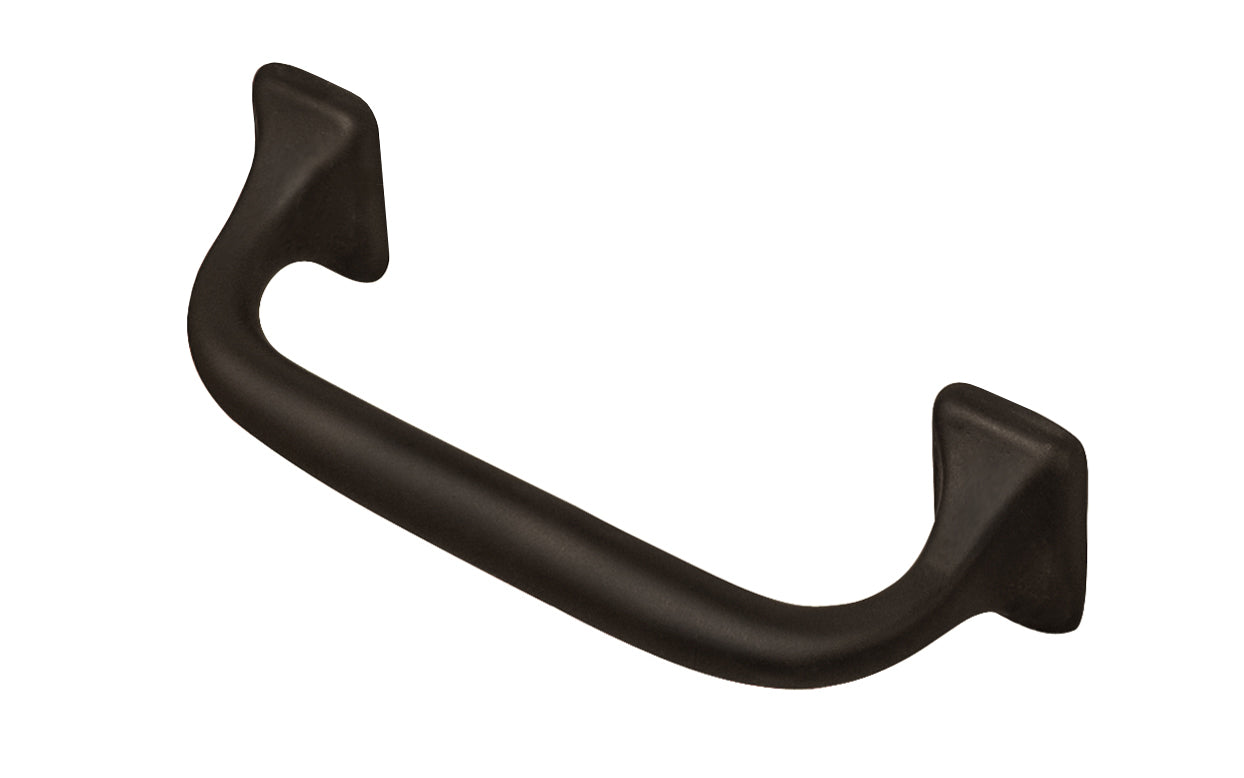 Vintage-style Hardware · A stylish & classic solid brass offset handle pull with 3" center to center holes. Excellent for use in kitchens, on drawers, file cabinets, furniture. 3" on centers. Oil Rubbed Bronze Finish.