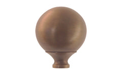 Brass Ball Finial ~ 1-3/4" Diameter ~ Antique Brass Finish