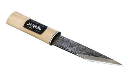 Yokote Japanese Laminated Steel Knife ~ 135 mm Made in Japan ~ Made of Shirogami White 1.05-1.15% high carbon steel ~ Very pure steel hardened to 64HRC~ Right hand bevel cutting edge~ Fixed blade into handle