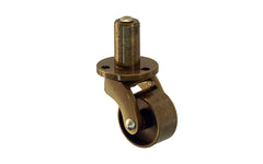 Solid Brass Pivot & Plate Caster ~ 3/4" Wheel