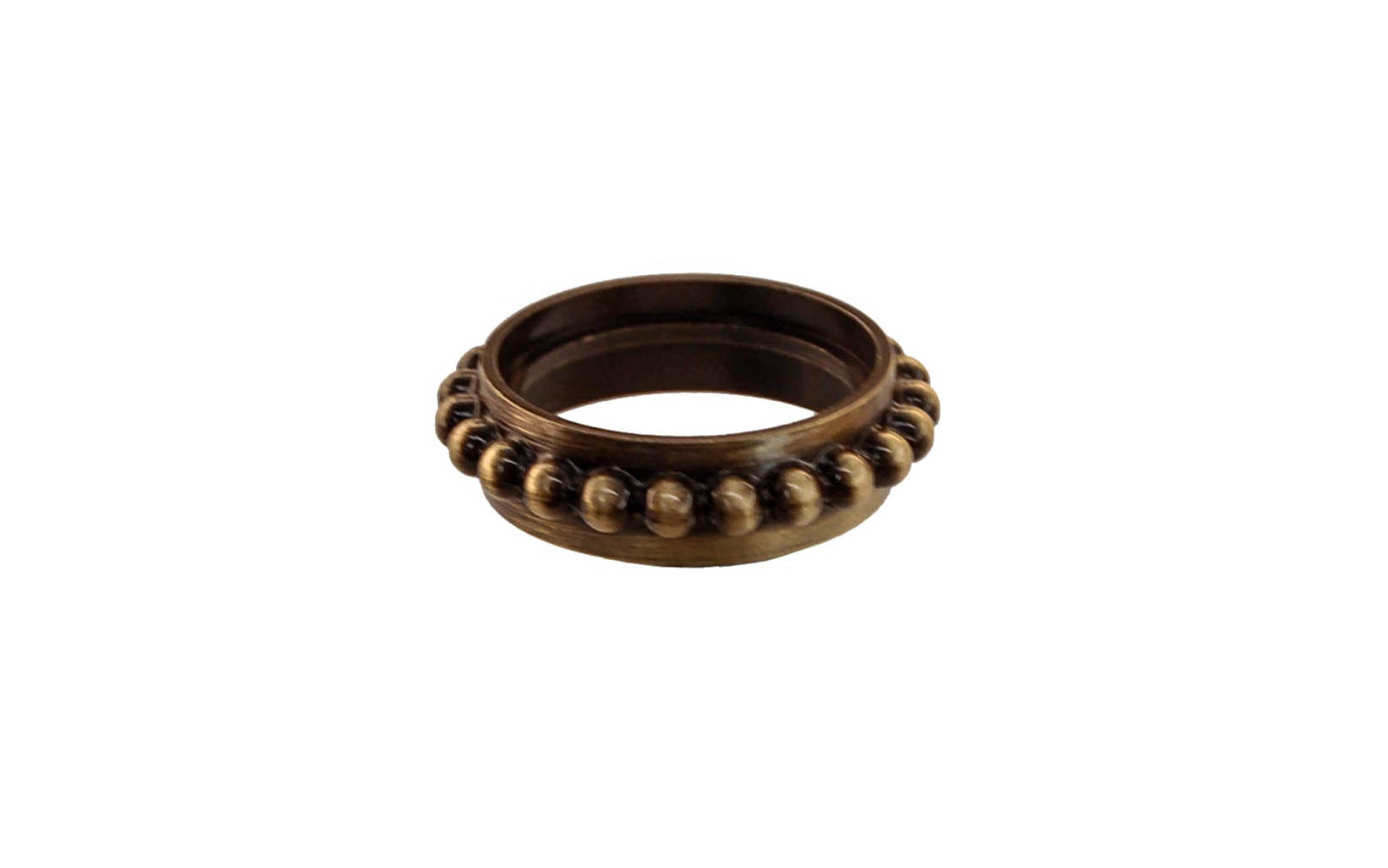 Solid Brass Caster Ring With Beaded Design – Hardwick & Sons