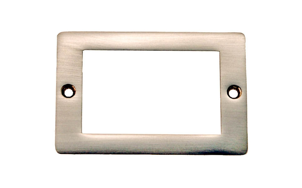 Solid Brass Label Holder ~ 3" x 2" ~ Brushed Nickel Finish