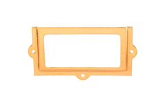 Stamped Brass Label Holder ~ 2-3/8" x 1-1/4" ~ Non-Lacquered Brass (will patina naturally over time)