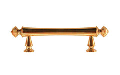 Solid Brass Elegant Handle ~ 3" On Centers ~ Non-Lacquered Brass (will patina naturally over time)
