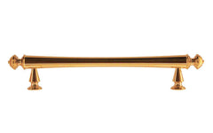 Solid Brass Elegant Handle ~ 5" On Centers ~ Non-Lacquered Brass (will patina naturally over time)