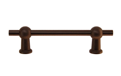 Solid Brass Ball-Style Handle ~ 3-3/4" On Centers ~ Oil Rubbed Bronze