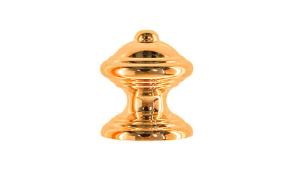 Solid Brass Finial Knob ~ 1" Diameter ~ Non-Lacquered Brass (will patina naturally over time)