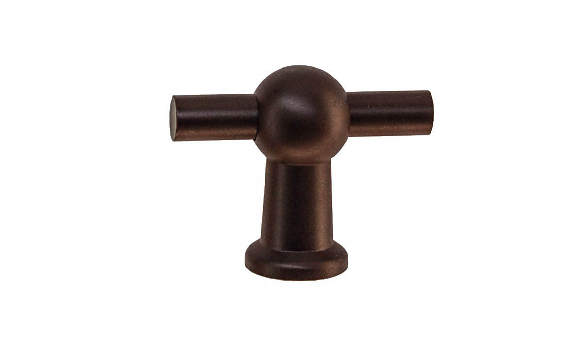 Solid Brass Ball-Style Handle ~ 1-3/4" Wide ~ Oil Rubbed Bronze Finish