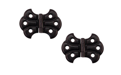 Embossed Ornamental Cabinet Hinges "Butterfly Style" ~ 1-15/16" x 1-7/16" ~ Oil Rubbed Bronze Finish