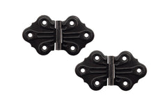 Embossed Ornamental Cabinet Hinges "Butterfly Style" ~ 2-7/8" x 1-5/8" ~ Oil Rubbed Bronze Finish
