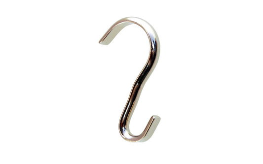 Solid Brass Narrow Width Picture Moulding Hook ~ Polished Nickel Finish