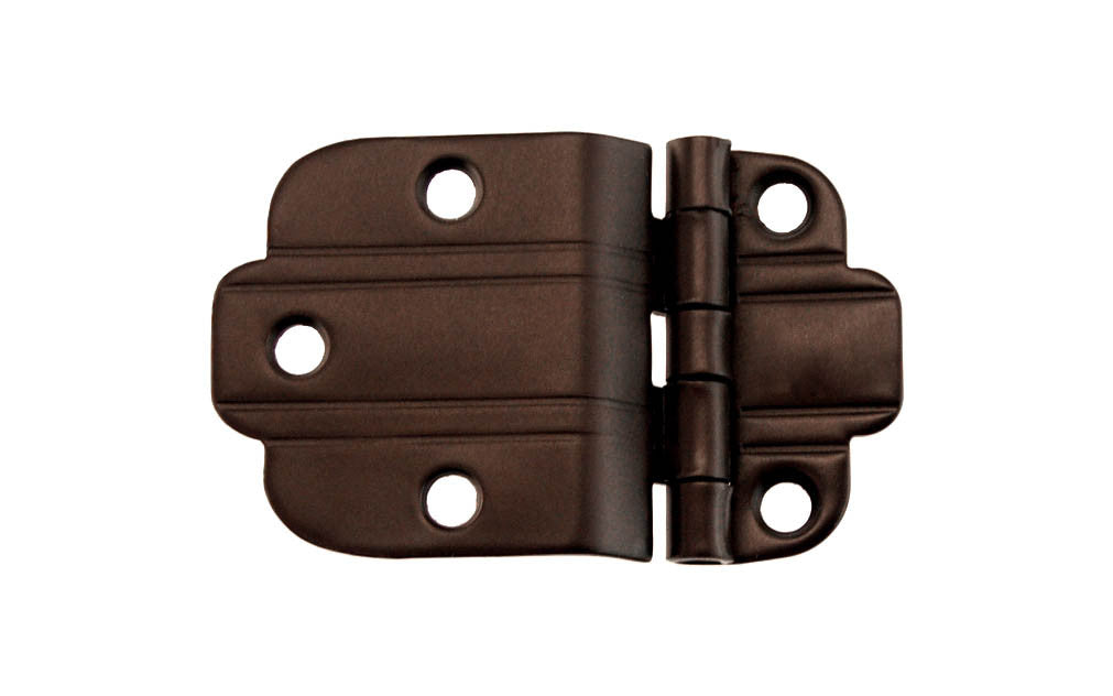 Tradco Art Deco Stepped Offset Furniture Hinge | 63 x 32mm/10mm Offset | Antique Copper Tradco Art Deco Stepped Offset Furniture Hinge | 63 x 32mm/10mm Offset | Antique Copper