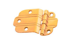 Solid Brass "Art Deco" 3/8" Offset Hinge ~ Non-Lacquered Brass (will patina naturally over time)