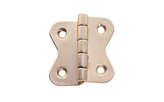 Solid Brass 3/8" Offset Butterfly Hinge ~ Brushed Nickel Finish