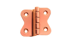 Solid Brass 3/8" Offset Butterfly Hinge ~ Polished Copper Finish