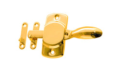 Stamped Brass Handle Latch ~ Non-Lacquered Brass (will patina naturally over time)