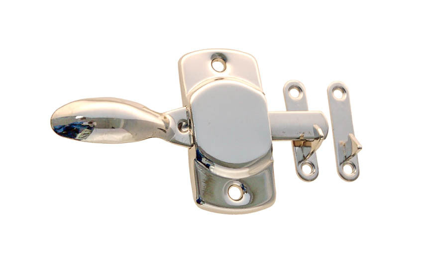 Stamped Brass Handle Latch ~ Polished Nickel Finish