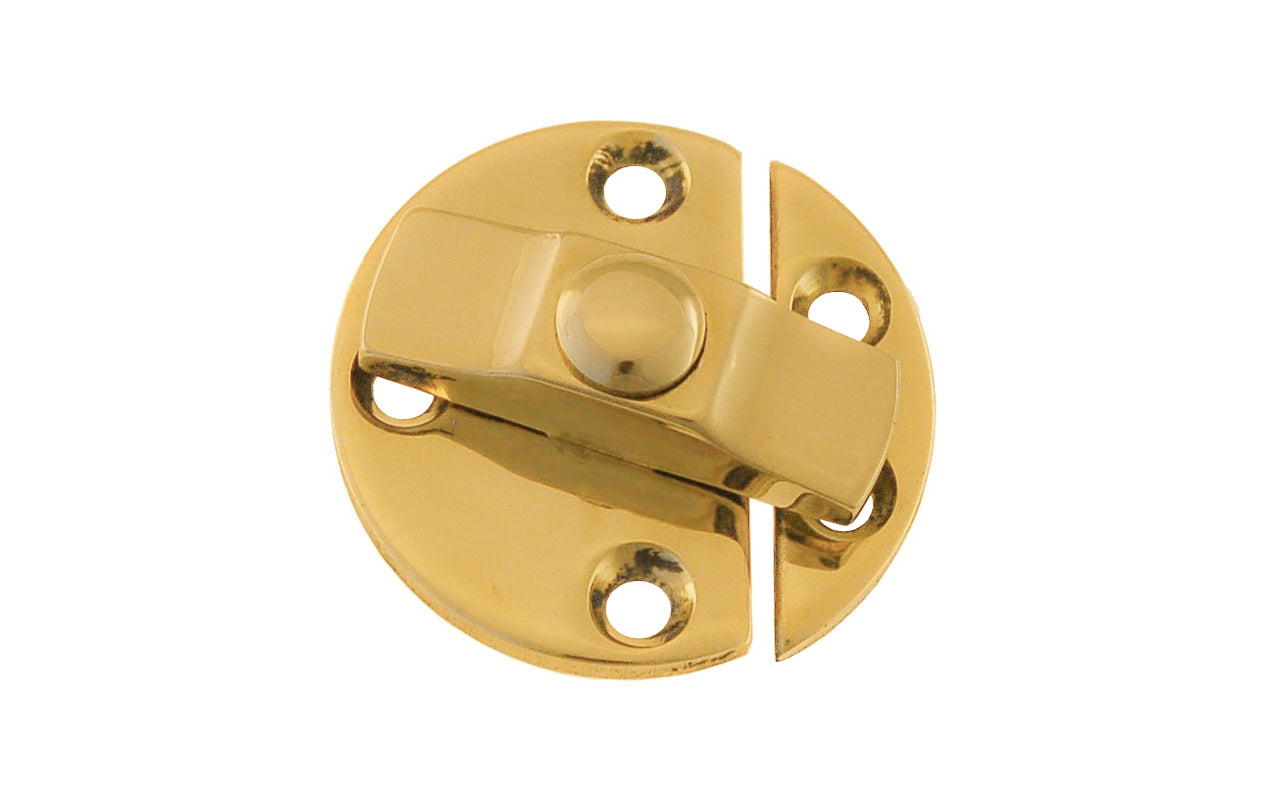 Solid Brass-Plated Round-Head Fasteners, Gold, 100/bx