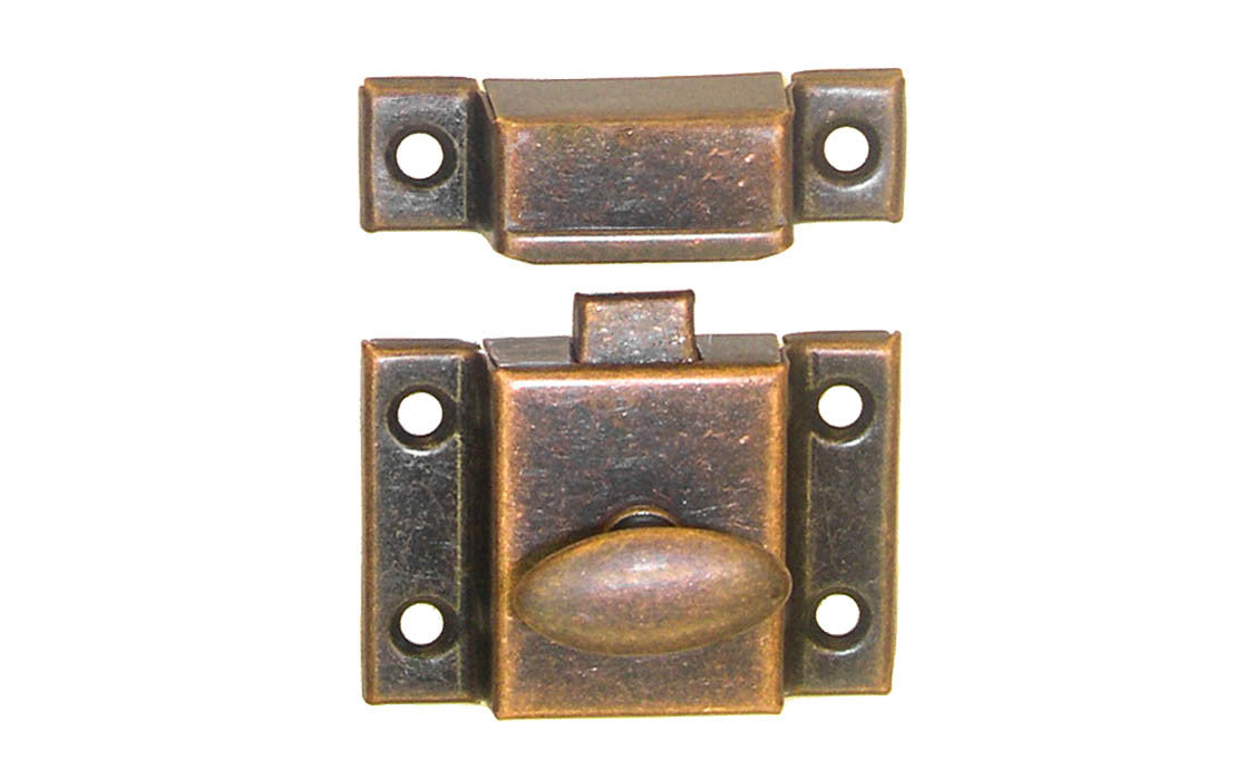 Stamped Steel Cabinet Latch ~ Vertical View