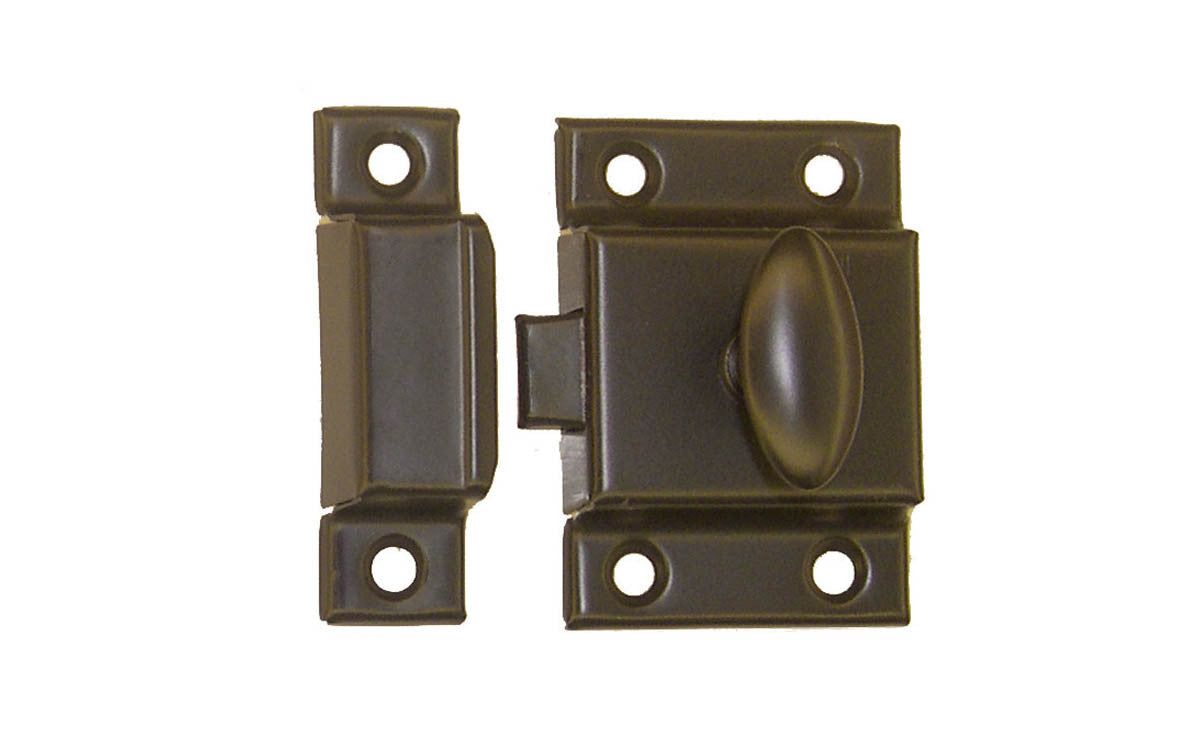 Stamped Steel Cabinet Latch ~ Oil Rubbed Bronze Finish