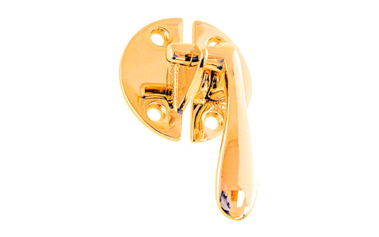 Solid Brass Flush Mount Latch ~ Right Hand ~ Non-Lacquered Brass (will patina naturally over time)