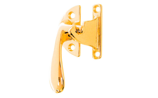 Solid Brass 3/8" Offset Latch ~ Left Hand ~ Non-Lacquered Brass (will patina naturally over time)