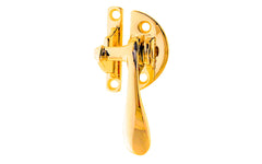 Solid Brass 3/8" Offset Latch ~ Right Hand ~ Non-Lacquered Brass (will patina naturally over time)
