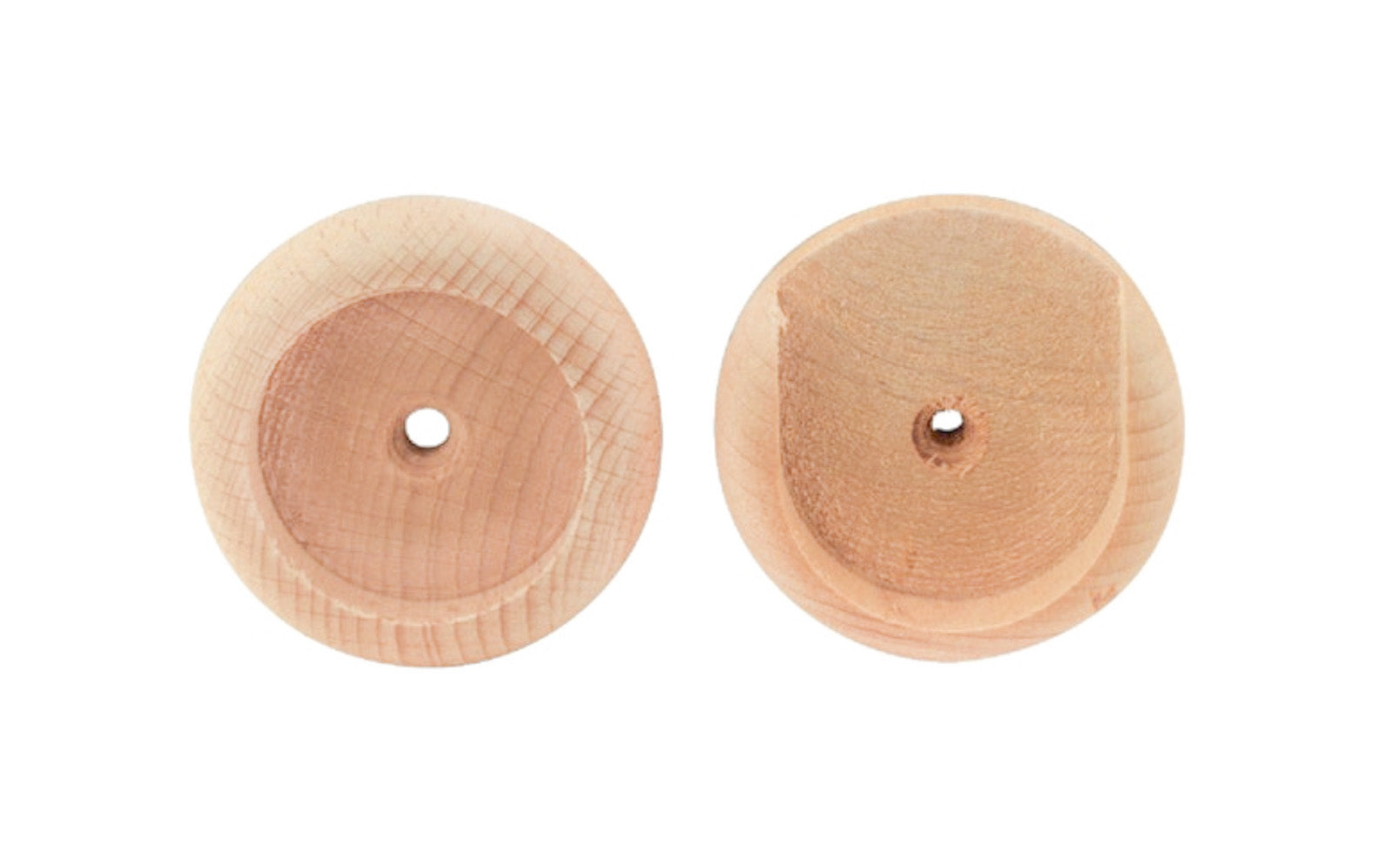1-3/8" Wooden Closet Rod Sockets are made of hardwood for strength. Use as supporting rod for hanging clothes in closets, wardrobes, & more. Extra deep holes to prevent heavily loaded rods from dropping out. 1 socket is slotted so the rod can be easily put in or be removed. One set in pack, includes two screws.