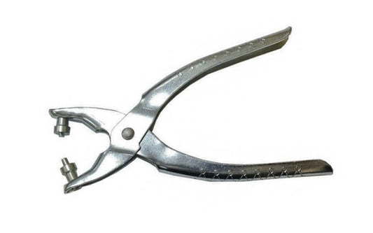 Maun Combination Eyelet Plier ~ Made in England ~ High quality eyelet plier includes pack of eyelets for tool ~ Smooth rolled handles ~ Spring return opens plier automatically 