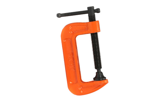 Pony 2" Classic C-Clamp ~ No. 2620 - Opening 2" (50 mm) - 1" (25 mm) Depth - Pony / Jorgensen - 400 lb. Clamping Force - Iron frame & steel hardware ~ 044295262033