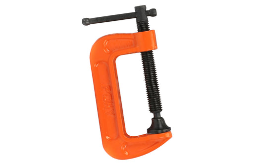 Pony 2-1/2" Classic C-Clamp ~ No. 2622 - Opening 2-1/2" (64 mm) - 1-3/8" (35 mm) Depth - Pony / Jorgensen - 600 lb. Clamping Force - Iron frame & steel hardware 