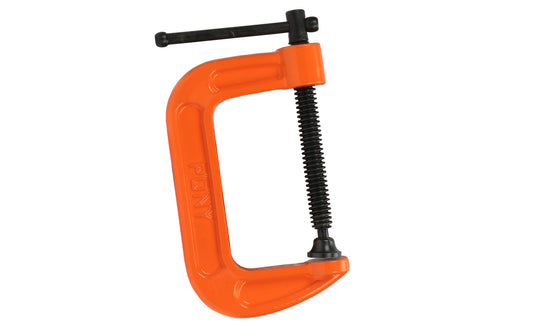 Pony 3" Classic C-Clamp ~ No. 2630 - Opening 3" (75 mm) - 2" (50 mm) Depth - Pony / Jorgensen - 800 lb. Clamping Force - Iron frame & steel hardware 