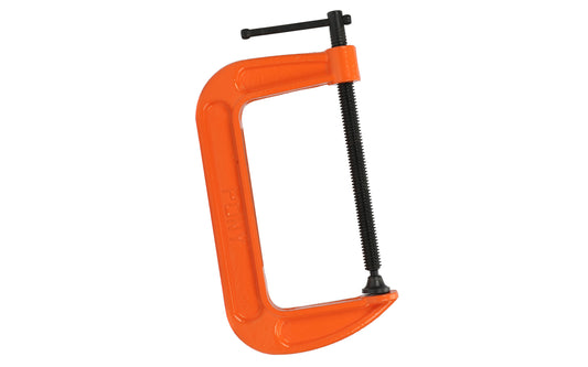 Pony 6" Classic C-Clamp ~ No. 2660 - Opening 6" (150 mm) - 3-1/2" (89 mm) Depth - Pony / Jorgensen - 1000 lb. Clamping Force - Iron frame & steel hardware