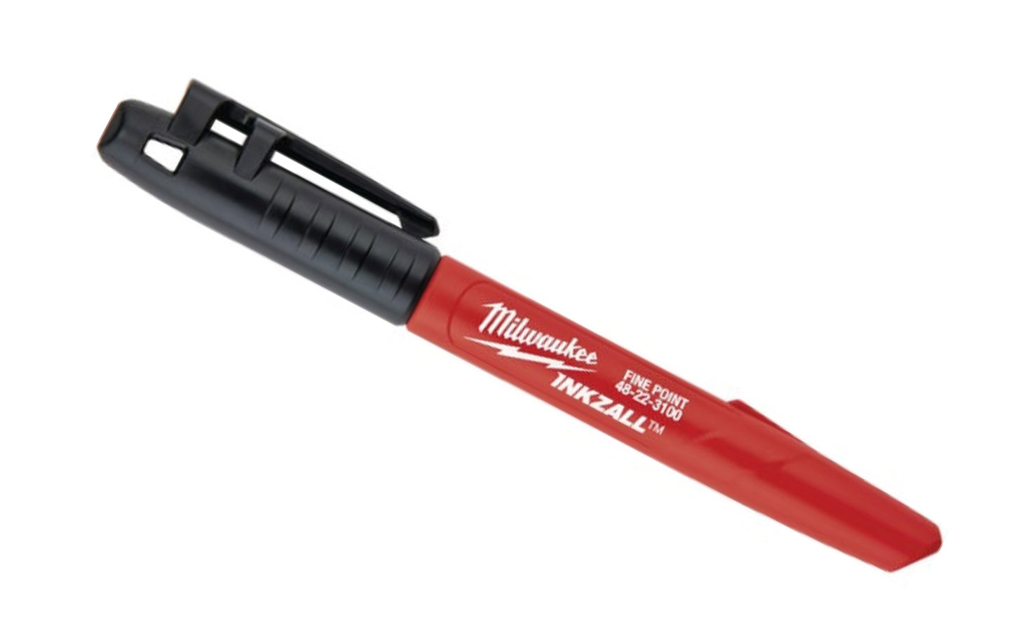 Milwaukee Inkzall Jobsite Marker - Black. Jobsite permanent markers feature clog resistant tips and the ability to write through dusty, wet or oily surfaces. Durable marker pens are designed for writing on rough surfaces. 48-22-3100. 