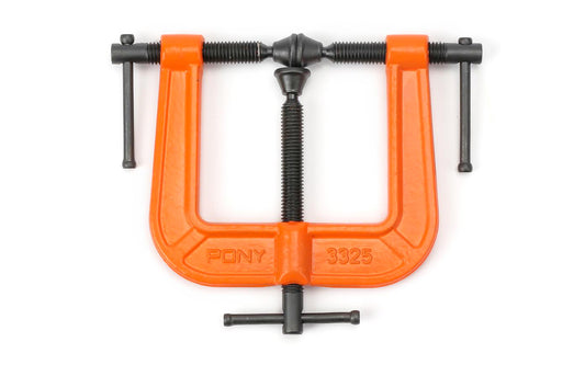 Pony 3-Way Edging Clamp ~ 2-1/4" Opening - 2-1/2" Depth - Pony / Jorgensen Model No. 3325 - Ideal for gluing, trimming, molding, welding, veneer edge banding, fastening & other types of clamping