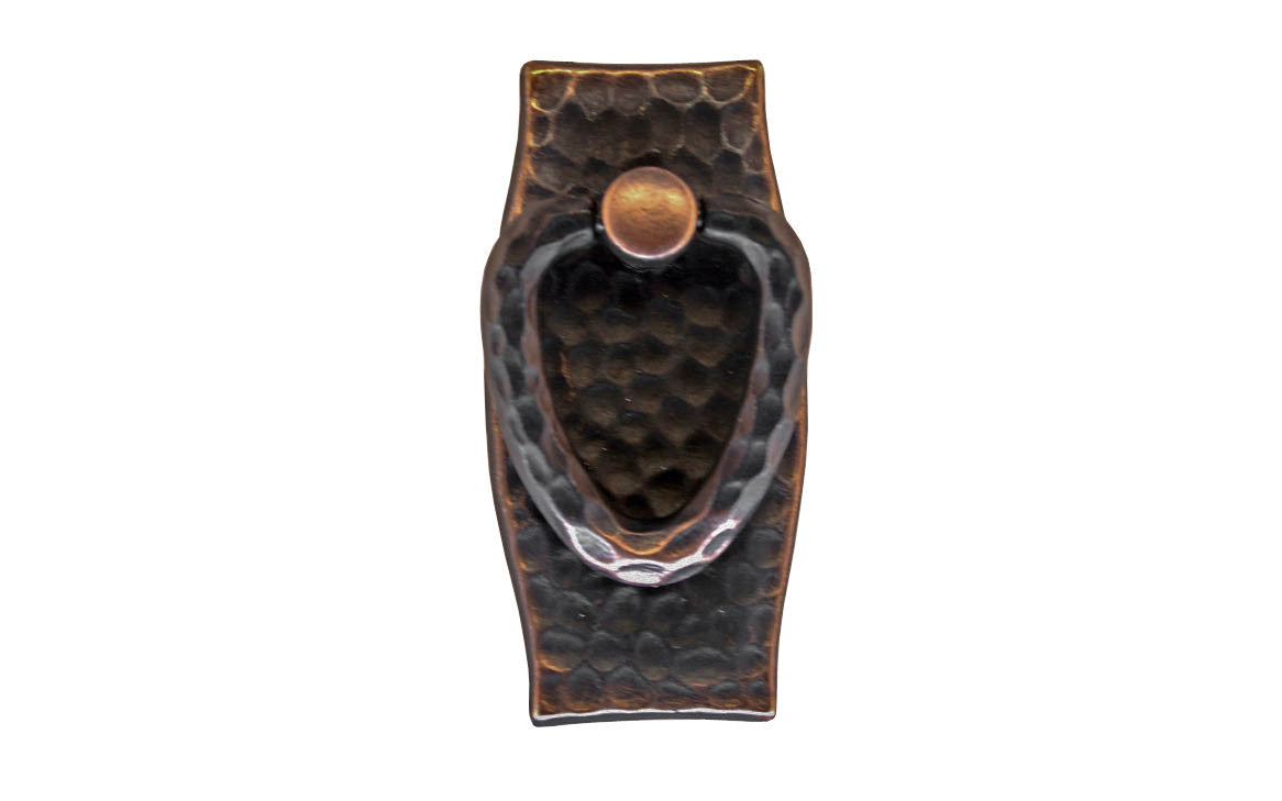 Mission-Style Vertical Drop Pull ~ Antique Copper Finish