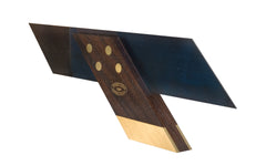 A special miter square made by Crown Tools in England. It is a great tool for checking the accuracy of miter joints. The blued steel blade is hardened & tempered. Model No. 134.